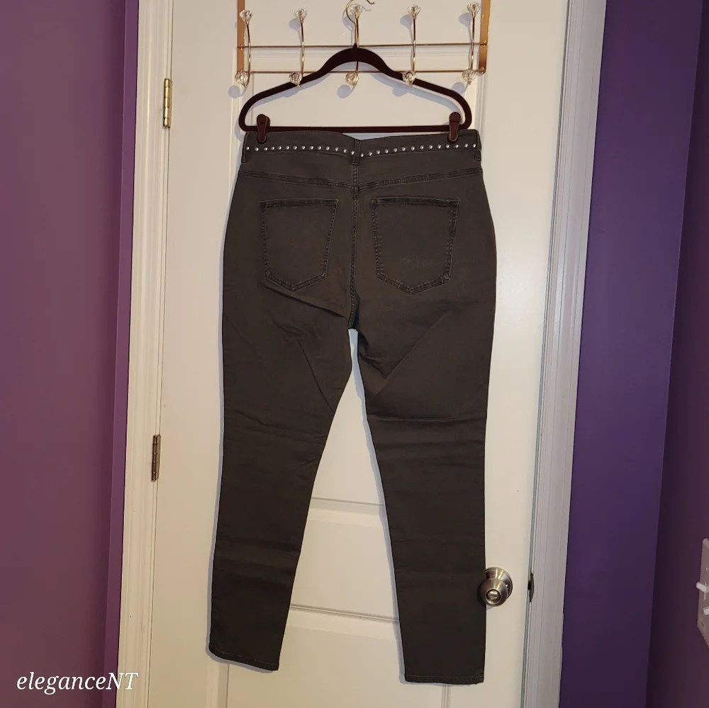 Express High Rise Studded Gray Legging Jeans Sz: 18 NWT